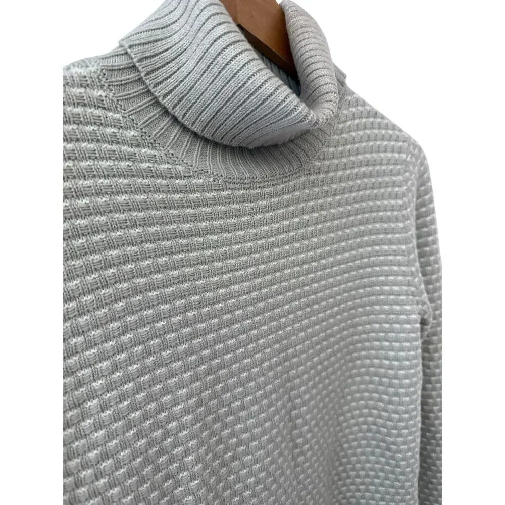 J. Crew Waffle Knit Textured Turtleneck Sweater Mushroom‎ Gray Size XS